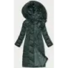 Dlouhá dámská zimní bunda MODA8201 zelená
