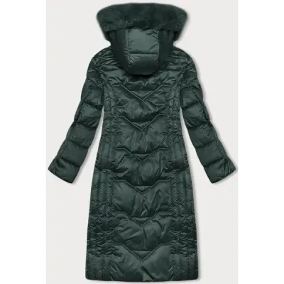 Dlouhá dámská zimní bunda MODA8201 zelená