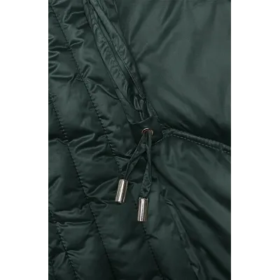 Dlouhá dámská zimní bunda MODA8201 zelená