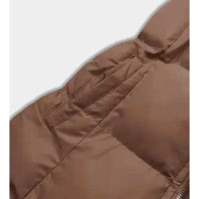 Dámská vesta s kapucí MODA721 tmavě béžová