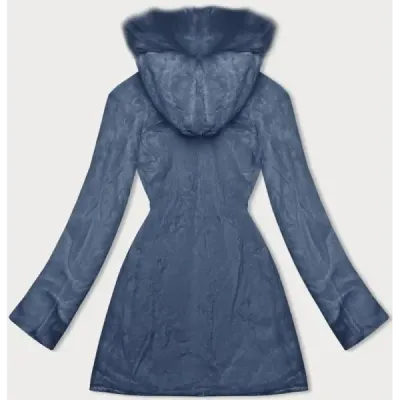 Dámská oboustranná zimní bunda MODA897 modrá