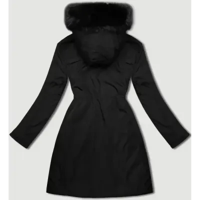 Dámská bunda s kapucí MODA9159 černo-šedá