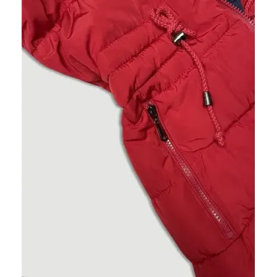 Dámská bunda s kapucí MODA9159 tmavomodro-červená