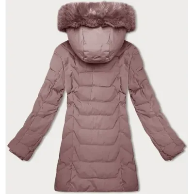 Dámská zimní bunda s kapucí MODA9121 růžová