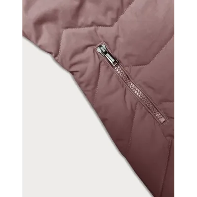Dámská zimní bunda s kapucí MODA9121 růžová