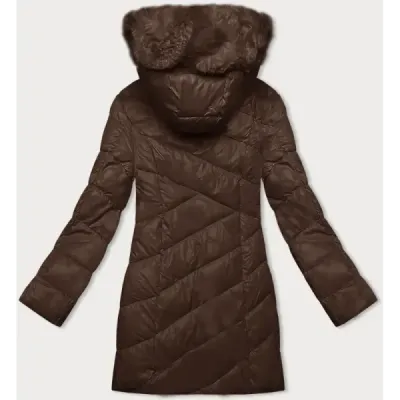 Dámská zimní bunda s kapucí MODA898 camel