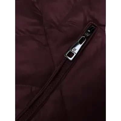 Dámská dlouhá zimní bunda MODA2201 bordó