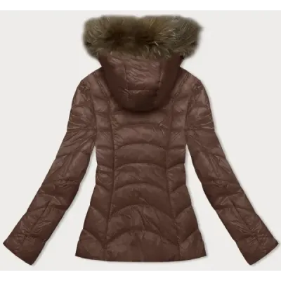 Dámská přechodná prošívaná bunda MODA2202 hnědá