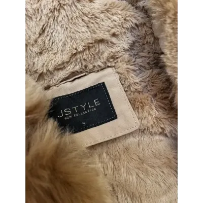 Krátká dámská zimní bunda parka MODA9062 béžová