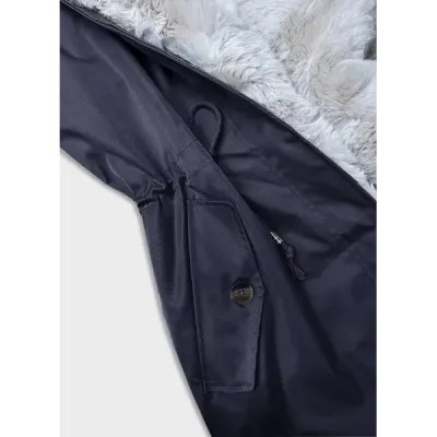 Dámská zimní bunda parka MODA557 tmavě modrá