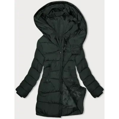 Dámská asymetrická zimní bunda MODA1113 army