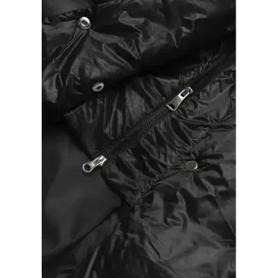 Dlouhá dámská zimní bunda MODA9090 černá