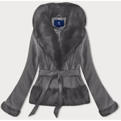 Krátká dámská bunda MODA0327 tmavě šedá