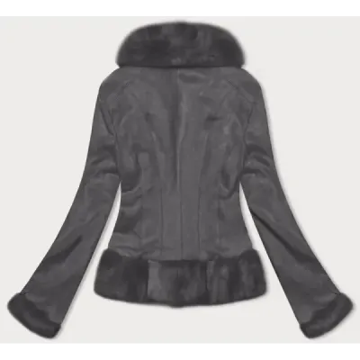 Krátká dámská bunda MODA0327 tmavě šedá