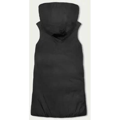 Oboustranná dámská vesta oversize MODA724 khaki-černá