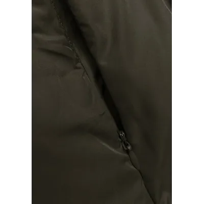 Oboustranná dámská vesta oversize MODA724 khaki-černá