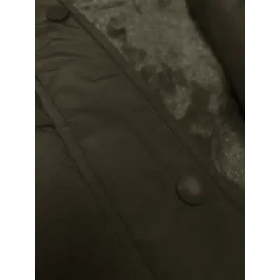Dlouhá dámská zimní bunda s kapucí MODA726 khaki