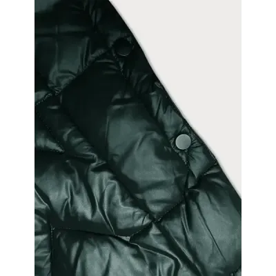 Dámská dlouhá zimní bunda MODA2203 tmavě zelená