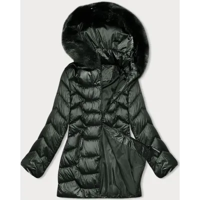 Prošívaná dámská zimní bunda MODA8169BIG S\'WEST army