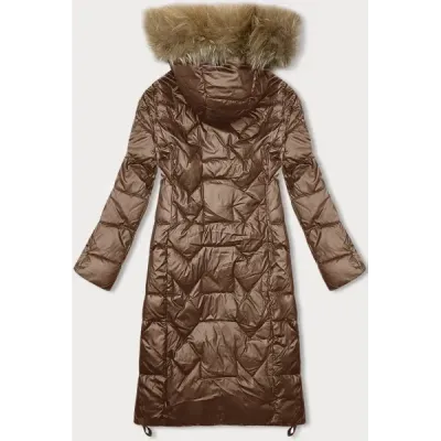 Dámská dlouhá zimní bunda MODA2203 camel