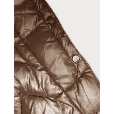 Dámská dlouhá zimní bunda MODA2203 camel