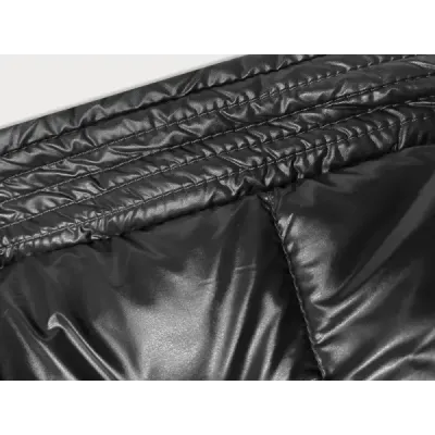 Hrubá oboustranná zimní bunda MODA767 černo-béžová