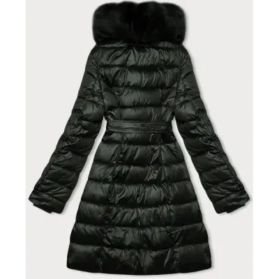 Dámská zimní bunda s kožešinovým límcem S\'WEST MODA8197 army