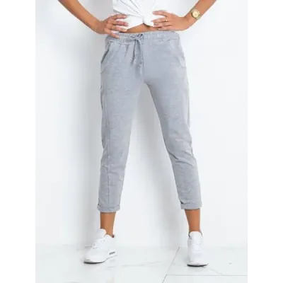 Dámské kalhoty typu chino MODA3589 šedé