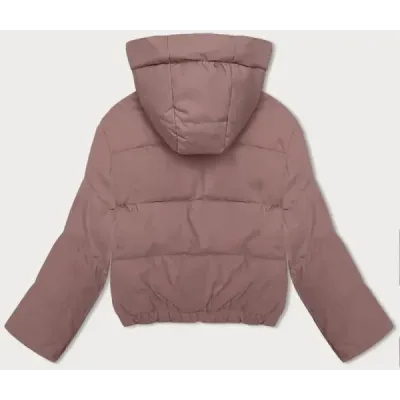 Dámská přechodná bunda s kapucí MODA9088 růžová