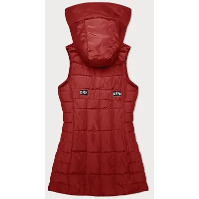 Dámská vesta s kapucí MODA8225 červená