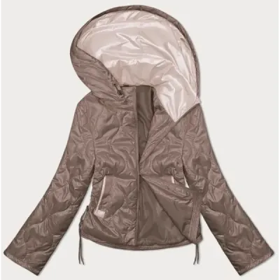 Krátká dámská jarní bunda S\'WEST MODA8235 tmavě béžová