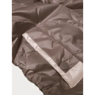 Krátká dámská jarní bunda S\'WEST MODA8235 tmavě béžová