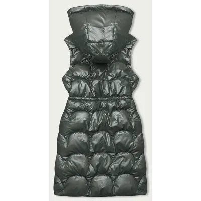 Dámská vesta s kapucí MODA8173BIG khaki