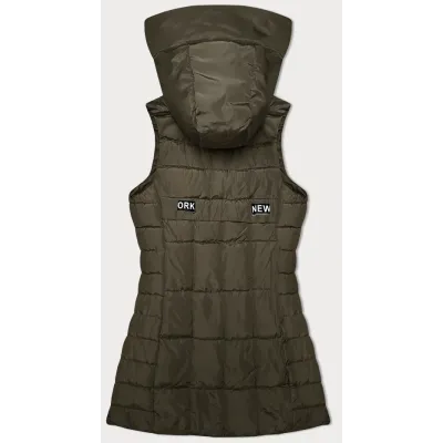 Dámská vesta s kapucí B8226 khaki