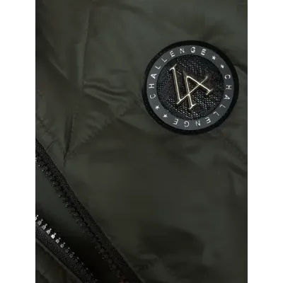 Prošívaná dámská asymetrická vesta S'West MODA8237 khaki