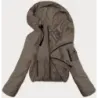 Krátká dámská bunda s kapucí S\'West MODA8246 tmavě béžová