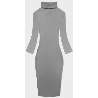 Dámské žebrované šaty Rue Paris šedá MODA5133