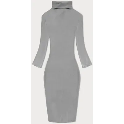 Dámské žebrované šaty Rue Paris šedá MODA5133