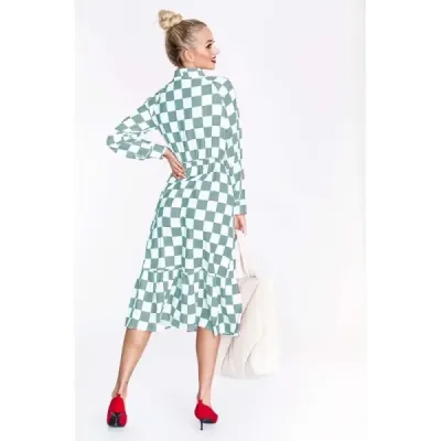 Dámské šaty MODA2117 bílo-modré