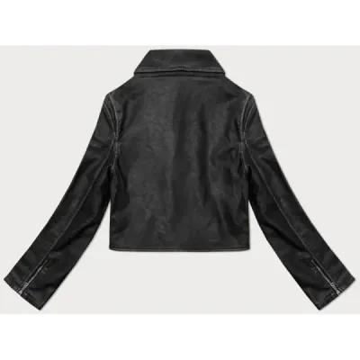 Dámská vintage koženková bunda MODA8125 černá