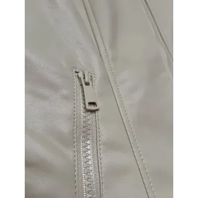 Dámská koženková bunda MODA8131 béžová