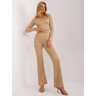 Dámský dvoudílný komplet MODA779 camel