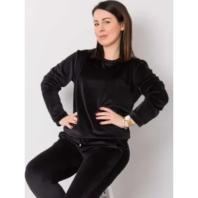 Dámský velurový komplet MODA6085 černý