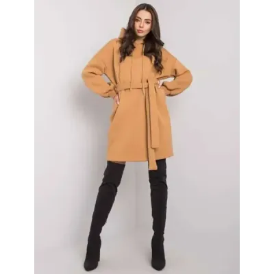 Oversize mikinové šaty s velbloudím páskem MODA7253 camel
