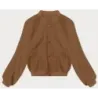 Vlněná dámská bombera MODA5687 karamelová