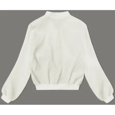 Vlněná dámská bombera MODA5687 ecru