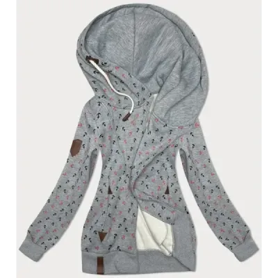 Hrubá dámská mikina MODA2308 šedá