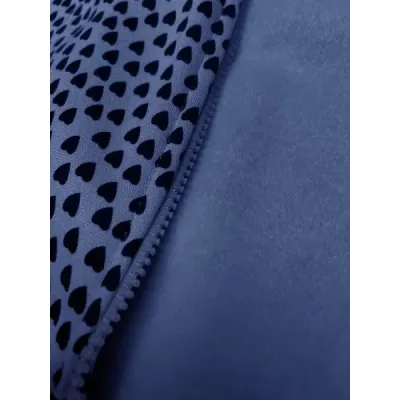 Dámská mikina na zip srdíčka MODA2315 tmavě modrá