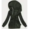 Dámská mikina na zip srdíčka MODA2315 army
