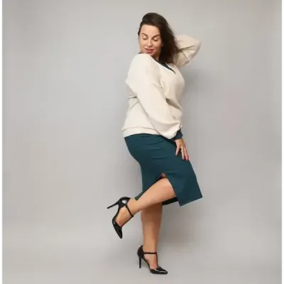 Šaty s mikinou PLUS SIZE MODA682 béžovo-zelené Šaty s mikinou PLUS SIZE MODA682 béžovo-zelené